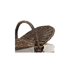 Avis Aubry Gaspard Panier en osier brut "Vintage chic" Panier avec couvercles.