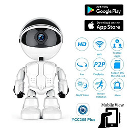 Totalcadeau Robot avec caméra espion de surveillance wifi 1080P vision infrarouge