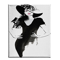 EPIKASA Impression sur Toile Femme 2, Noir, Polyester, 45x3x70 cm