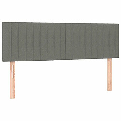 Acheter Maison Chic Tête de lit scandinave à LED,meuble de chambre Gris foncé 144x5x78/88 cm Tissu -MN74495