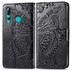 Wewoo Housse Coque Étui en cuir à rabat horizontal Butterfly Love Flowers pour Huawei Y9 Prime 2019avec porte-cartes et porte-cartesainsi que portefeuille et lanière Noir