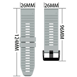 Avis Bracelet de montre en silicone pour Garmin Fenix6X / Fenix5X / FeniX3 HR / D2 / Descent MK1 Gris