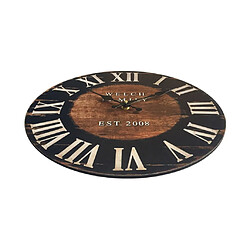 Mobili Rebecca Horloge de Salon Horloge Murale Bois Industrielle 33,8x33,8x4