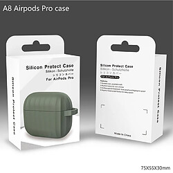 Coque en silicone antichoc (prise en charge de la charge sans fil) bleu foncé pour votre Apple AirPods Pro