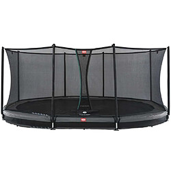 Trampoline Ovale enterré Gris 520cm Favorit + filet - BERG