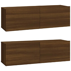 Acheter Maison Chic Ensemble de meubles TV 6 pcs | Banc TV Moderne pour salon | Meuble de Rangement - Chêne marron Bois d'ingénierie -MN28237