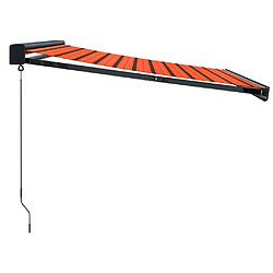 Avis vidaXL Auvent rétractable orange et marron 3,5x2,5m tissu et aluminium