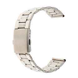 Bande de montre pour hommes Bracelet en acier inoxydable solide Fermoir plié argent 20mm