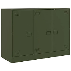 vidaXL Buffet vert olive 99x39x73 cm acier