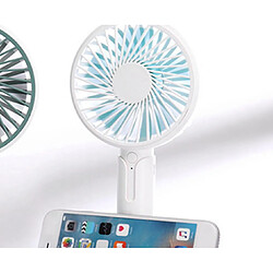 Ventilateur 2 en 1 USB petit ventilateur avec support de téléphone portable-blanc