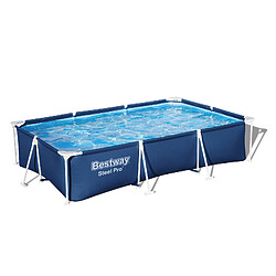 Piscine Démontable Rectangulaire Bestway Steel Pro 300x201x66 cm Capacité de 3.000 Litres Couleur Bleu