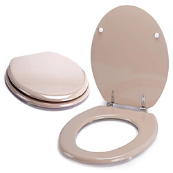 Avis MSV Abattant Wc MDF Beige - Charnières Inox