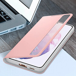 Acheter Étui Samsung Galaxy S21 Plus Fenêtre Tactile Smart Clear View Original rose