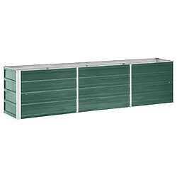 vidaXL Lit surélevé de jardin Acier galvanisé 240x40x45 cm Vert