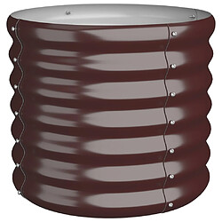 vidaXL Jardinière de jardin Acier enduit de poudre 40x40x36 cm Marron