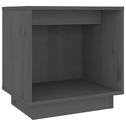 vidaXL Table de chevet Gris 40x30x40 cm Bois de pin solide