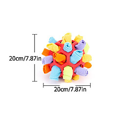 Les jouets interactifs de puzzle pour chiens encouragent les compétences naturelles de recherche de nourriture Jouet portable pour animaux de compagnie Snuffle Ball Jouet Slow Feeder Training F4871