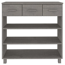 Acheter vidaXL Table console HAMAR Gris clair 90x35x90 cm Bois massif de pin