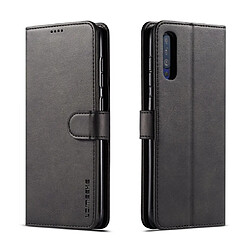 Wewoo Housse Coque Pour Galaxy A70 LC.IMEEKE Étui en cuir à rabat horizontal à texture de veauavec support et fentes cartes et portefeuille noir