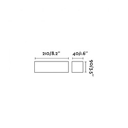 faro Applique murale Nash Corps Aluminium 9 Cm