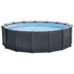 Kit piscine tubulaire Intex Graphite ronde 4,78 x 1,24 m + Pompe à chaleur