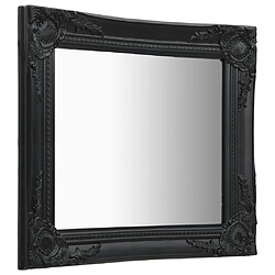 Decoshop26 Miroir mural - Baroque Noir 50x50 cm