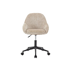 Vente-Unique Chaise de bureau - Velours - Beige - Hauteur réglable - NAODY