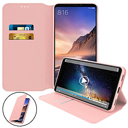 Avizar Housse Xiaomi Mi Max 3 Étui Folio Portefeuille Fonction Support Rose gold