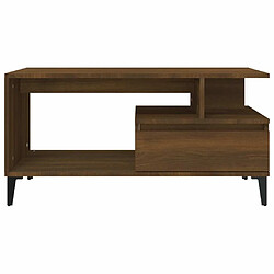 Maison Chic Table basse,Table Console Table d'appoint, Table pour salon Chêne marron 90x49x45 cm Bois d'ingénierie -MN51495 pas cher