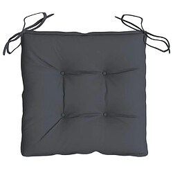 Acheter vidaXL Coussins de chaise lot de 2 anthracite 50x50x7 cm tissu oxford