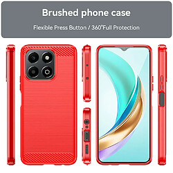 Htdmobiles Coque pour Honor X6b - housse etui silicone gel carbone + verre trempe - ROUGE