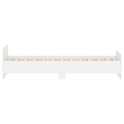 Acheter Vidaxl Cadre de lit blanc 100x200 cm bois d'ingénierie