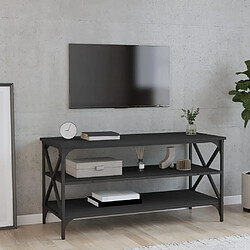 Maison Chic Meuble TV scandinave - Banc TV pour salon Noir 100x40x50 cm Bois d'ingénierie -MN75421