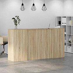 Avis vidaXL Bureau réception chêne sonoma 200x50x103,5 cm bois d'ingénierie