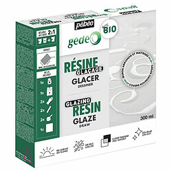 Pebeo Kit résine de glaçage bio 300 ml Kit résine pour coulage - Epoxy bi-composants - Biosourcé 40% - Sèche sans bulle