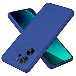 Htdmobiles Coque pour Xiaomi 13T / 13T Pro 5G - housse etui silicone gel fine + verre trempe - BLEU FONCE