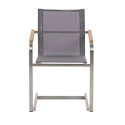 Beliani Chaise de jardin COSOLETO Acier inox Gris pas cher