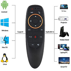 Acheter G10s 2.4G Télécommande Air Mouse Smart TV Télécommande avec Apprentissage IR et Commutateur Vocal - Noir