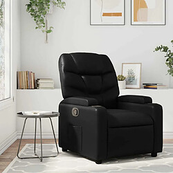 Maison Chic Fauteuil inclinable,Fauteuil luxe de relaxation Noir Similicuir -MN22559