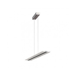 Luminaire Center Suspension LED intégré Fusion Chrome poli 1 ampoule 30cm