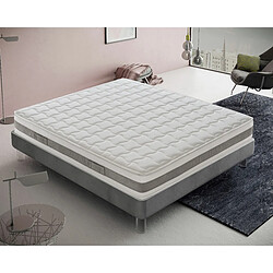 Materassi&Doghe Matelas 160x200 amovible en latex 21 cm de hauteur - Rigidité H2 Medium 7 zones 100% ergonomique Respirant Anti-acariens Latex 100% Made in Italy