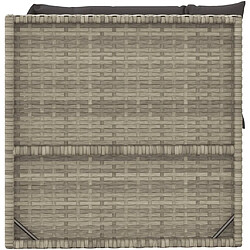 Acheter vidaXL Salon de jardin 4 pcs avec coussins Gris Résine tressée