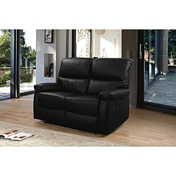 Habitat Et Jardin Canapé relax Lincoln - 147 x 89 x 103 cm - 2 places - Noir