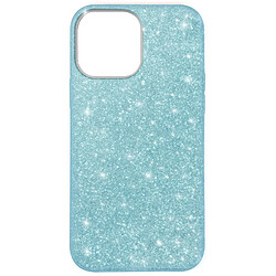 Avizar Coque iPhone 13 Mini Paillette Amovible Silicone Semi-rigide bleu