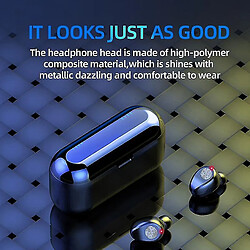 Avis Universal Casque bluetooth casque sans fil bouchon d'oreille hifi stéréo mini casque étanche led @