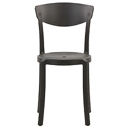 Beliani Lot de 4 chaises VIESTE Matière synthétique Noir pas cher