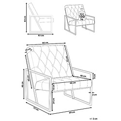 Avis Beliani Fauteuil HARSTAD Velours Bleu foncé