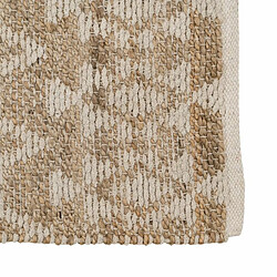 BigBuy Home Tapis Blanc Naturel 60 % Coton Jute 200 x 290 cm