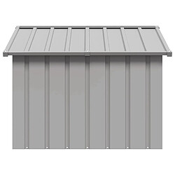 Avis vidaXL Niche pour chien Gris 116,5x103x81,5 cm Acier galvanisé