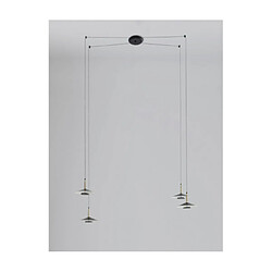 Luminaire Center Suspension Orion Laiton antique, noir